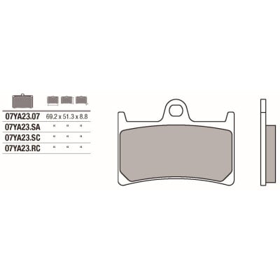 Set pastiglie freno BREMBO 07YA23SABRE
