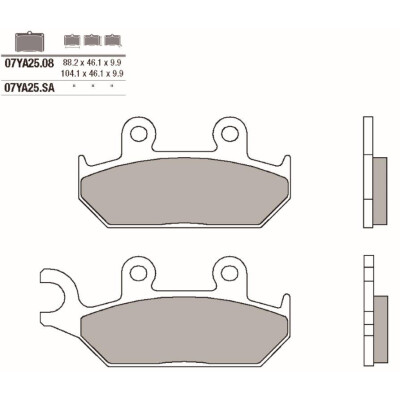 Coppia pastiglie freno Brembo YAMAHA 600 XT E 90- A/