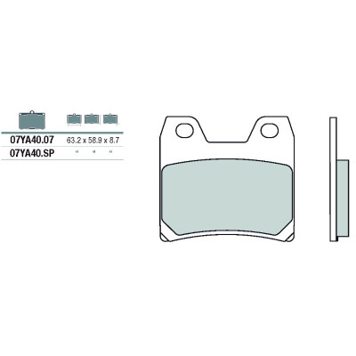 Set pastiglie freno BREMBO 07YA40SPBRE