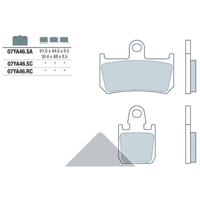 Set pastiglie freno BREMBO 07YA46SABRE