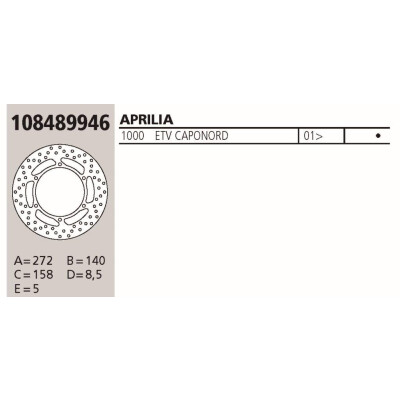 Disco freno Brembo Originale APRILIA 1000 CAPONORD