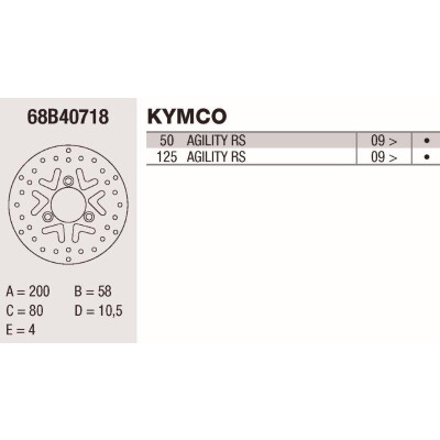 Disco freno Brembo 200X4 68B40718BRE
