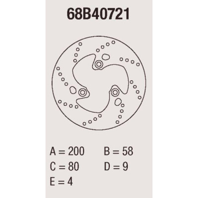 Disco freno Brembo DP 200X4 68B40721BRE