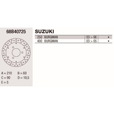 Disco freno Brembo DP 210X5