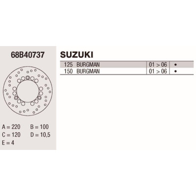 Disco freno Brembo DP 220X4 68B40737BRE