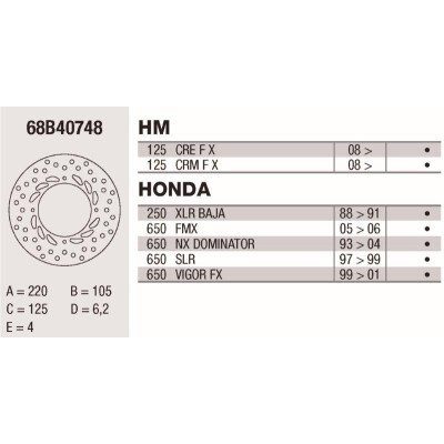 Disco freno Brembo DP 220X4 68B40748BRE