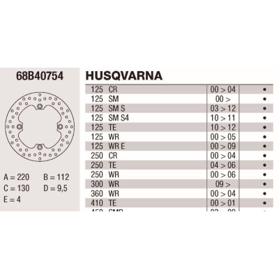 Disco freno Brembo DP 220X4 68B40754BRE