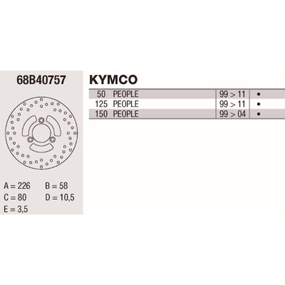 Disco freno Brembo DP 226X3,5