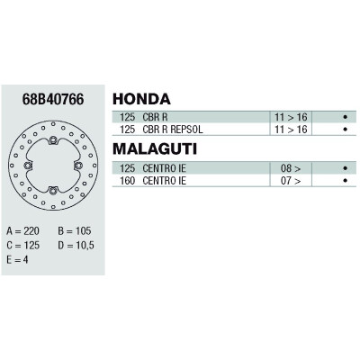 Disco freno Brembo DP 220X4
