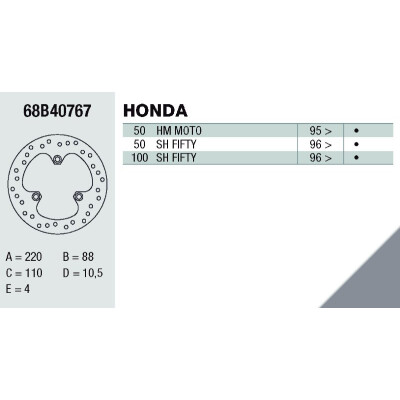 Disco freno Brembo DP 220X4 68B40767BRE