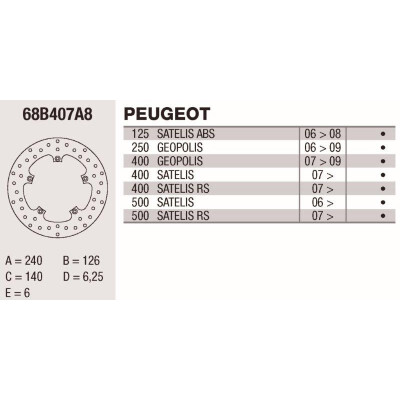 Disco freno Brembo DP 240X6 68B407A8BRE