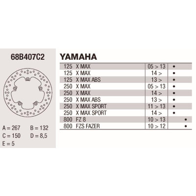 Disco freno Brembo DP 265X5 68B407C2BRE