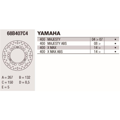 Disco freno Brembo DP 267X5 68B407C4BRE