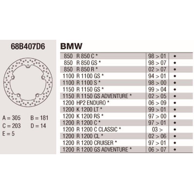 Disco freno Brembo DP 305X5