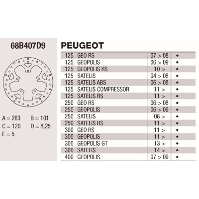 Disco freno Brembo DP 260X5 68B407D9BRE