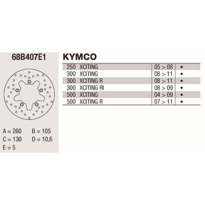 Disco freno Brembo DP 260X5 68B407E1BRE