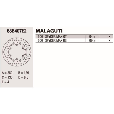 Disco freno Brembo DP 260X4 68B407E2BRE