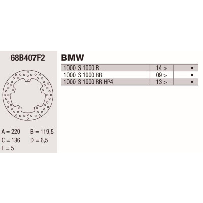 Disco freno Brembo DP 220X5