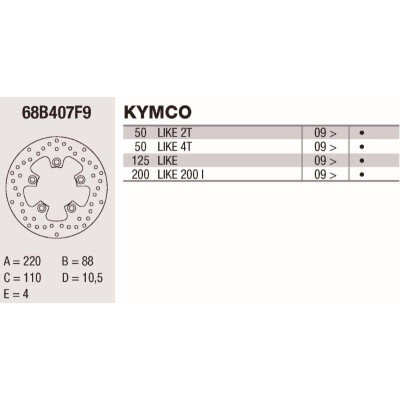 Disco freno Brembo 220X4