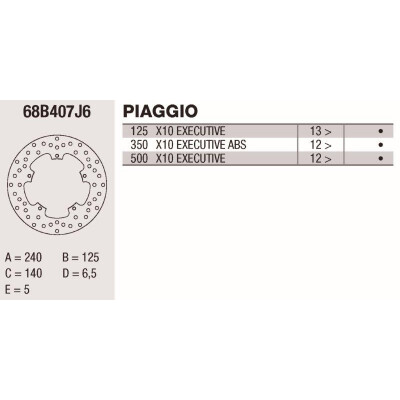 Disco freno Brembo DP 240X5 68B407J6BRE