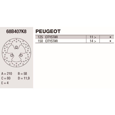 Disco freno Brembo DP 210X4 68B407K8BRE