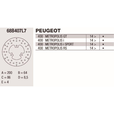 Disco freno Brembo DP 200X4 68B407L7BRE