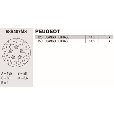 Disco freno Brembo DP 195X4