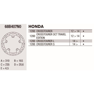 Disco freno Brembo DP 310X4.5