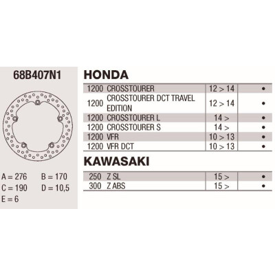 Disco freno Brembo DP 276X6