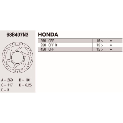 Disco freno Brembo DP 260X3