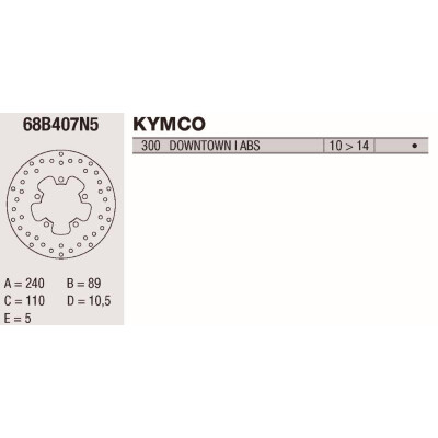 Disco freno Brembo DP 240X5 68B407N5BRE