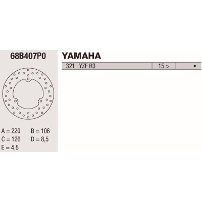Disco freno Brembo DP 220X4.5 68B407P0BRE