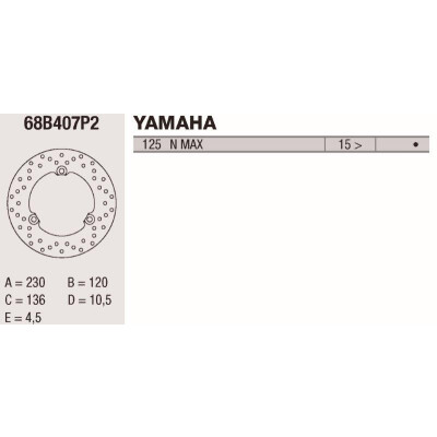 Disco freno Brembo DP 230X4.5 68B407P2BRE