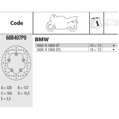 Disco freno Brembo DP 320X5,5