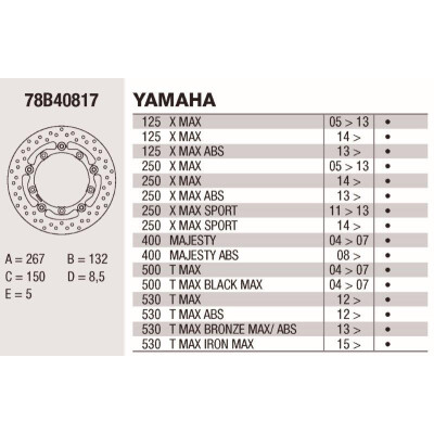Disco freno Brembo DP 267X4 78B40817BRE