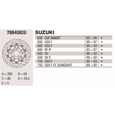 Disco freno Brembo DP 290X5 78B40820BRE
