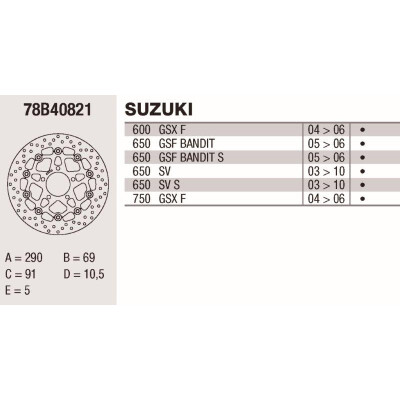 Disco freno Brembo DP 290X5