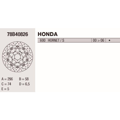 Disco freno Brembo DP 296X5 78B40826BRE