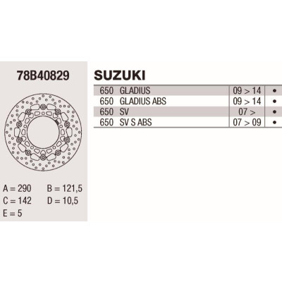 Disco freno Brembo 290X5
