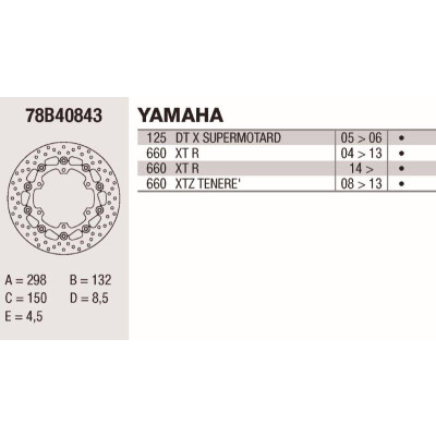 Disco freno Brembo DC 298X4.5 78B40843BRE