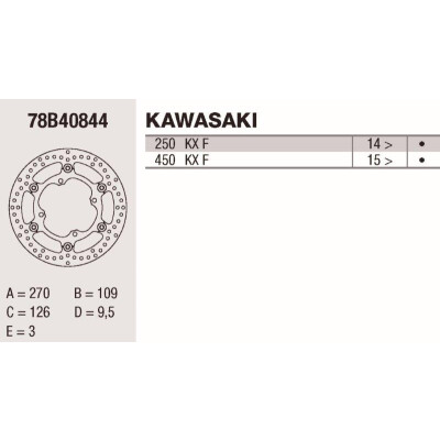 Disco freno Brembo DC 270X3 78B40844BRE