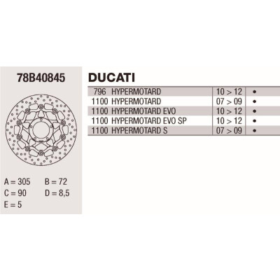 Disco freno Brembo DP 305X4,5