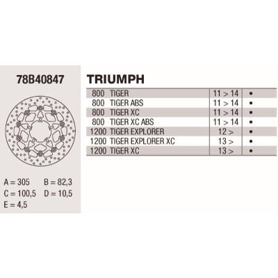 Disco freno Brembo DC 305X4.5