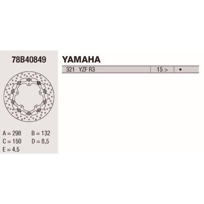 Disco freno Brembo DC 298X4.5 78B40849BRE