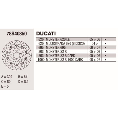 Disco freno Brembo DP 300X4