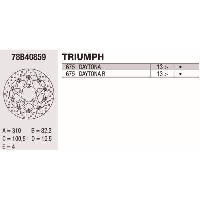 Disco freno Brembo DC 310X4 78B40859BRE