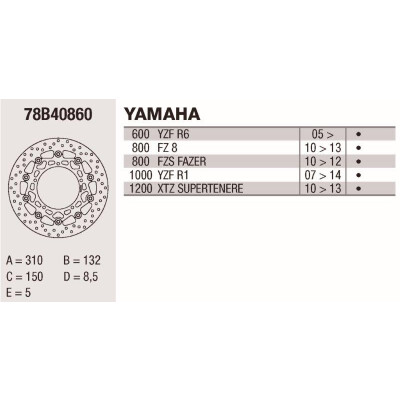Disco freno Brembo DP 310X5 78B40860BRE