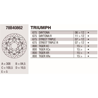 Disco freno Brembo DP 310X5 78B40862BRE