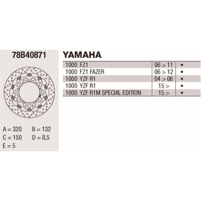 Disco freno Brembo DP 320X5 78B40871BRE