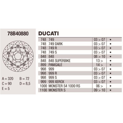 Disco freno Brembo DP 320X5